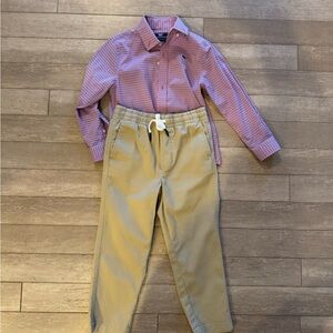 Vineyard Vines Boys 5T khakis chinos and button down shirt
